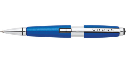 Edge Nitro Blue Gel Rollerball Pen by A.T. Cross, blue barrel with CROSS chrome clip on Tampa Home & Garden Store