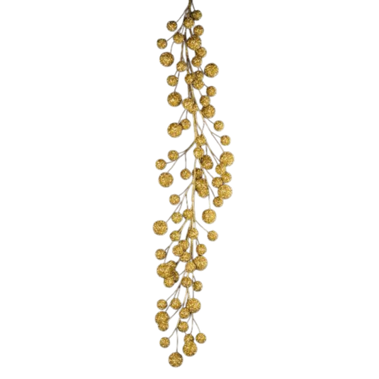 Gold Glitter Foil Ball Garland - Tampa Home & Garden Store