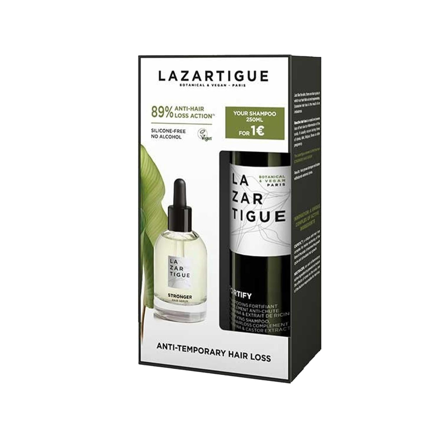 Lazartigue Grow Stronger Hair Care Set with anti-hair loss shampoo and strengthening serum on Tampa Home & Garden Store