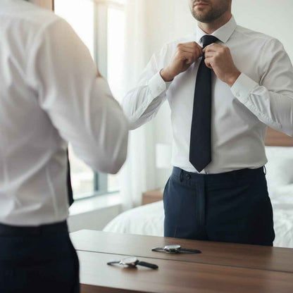 Men's Adjustable Zipper Necktie and Classic Style