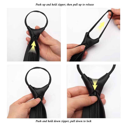 Men's Adjustable Zipper Necktie and Classic Style