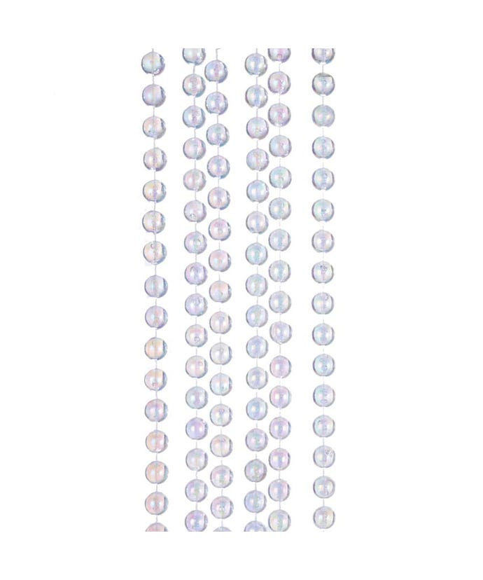 Guirlande de perles transparentes irisées - 4,5 m