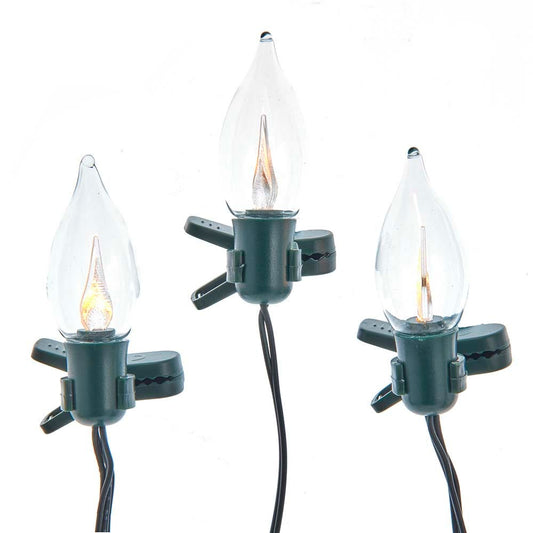 7-Light Battery-Operated Flicker Flame LED Light Set With Clips - Tampa Home & Garden Store