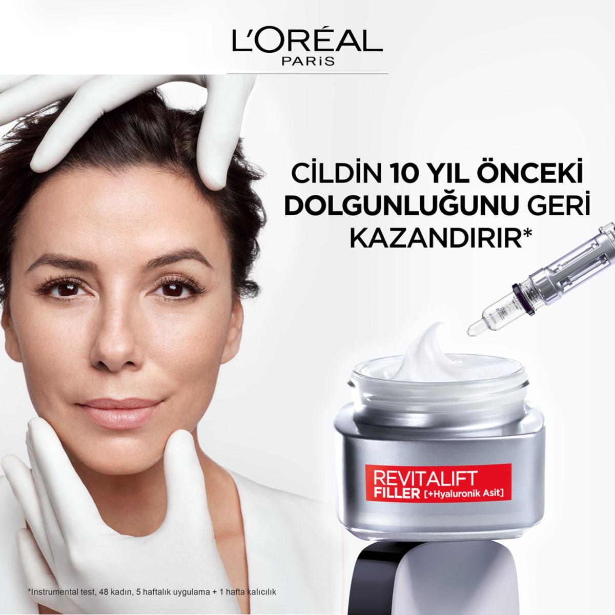 L’Oréal Paris Revitalift Filler Hyaluronic Acid anti-aging day cream jar with dropper on Tampa Home & Garden Store