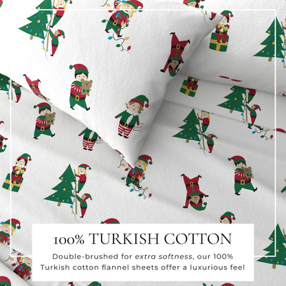Soft and Plush Turkish Cotton Christmas Sheets