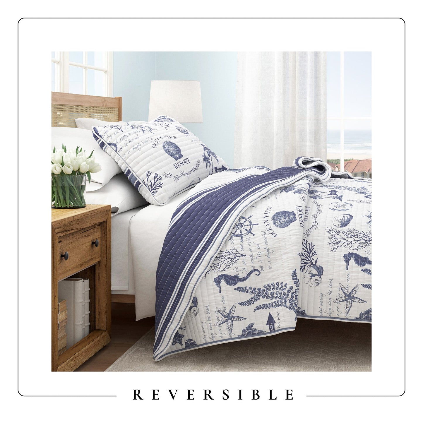 Coastal Cotton Quilt Set and Soft Comfort
