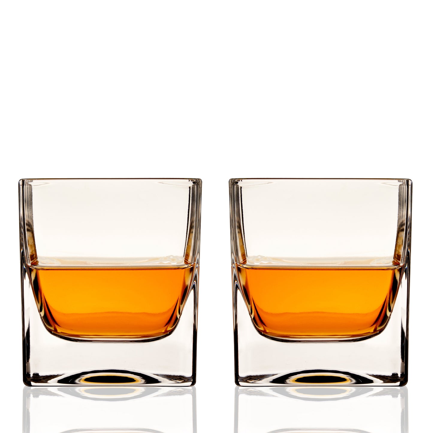 Braque Square Base Crystal Rocks Glass Set