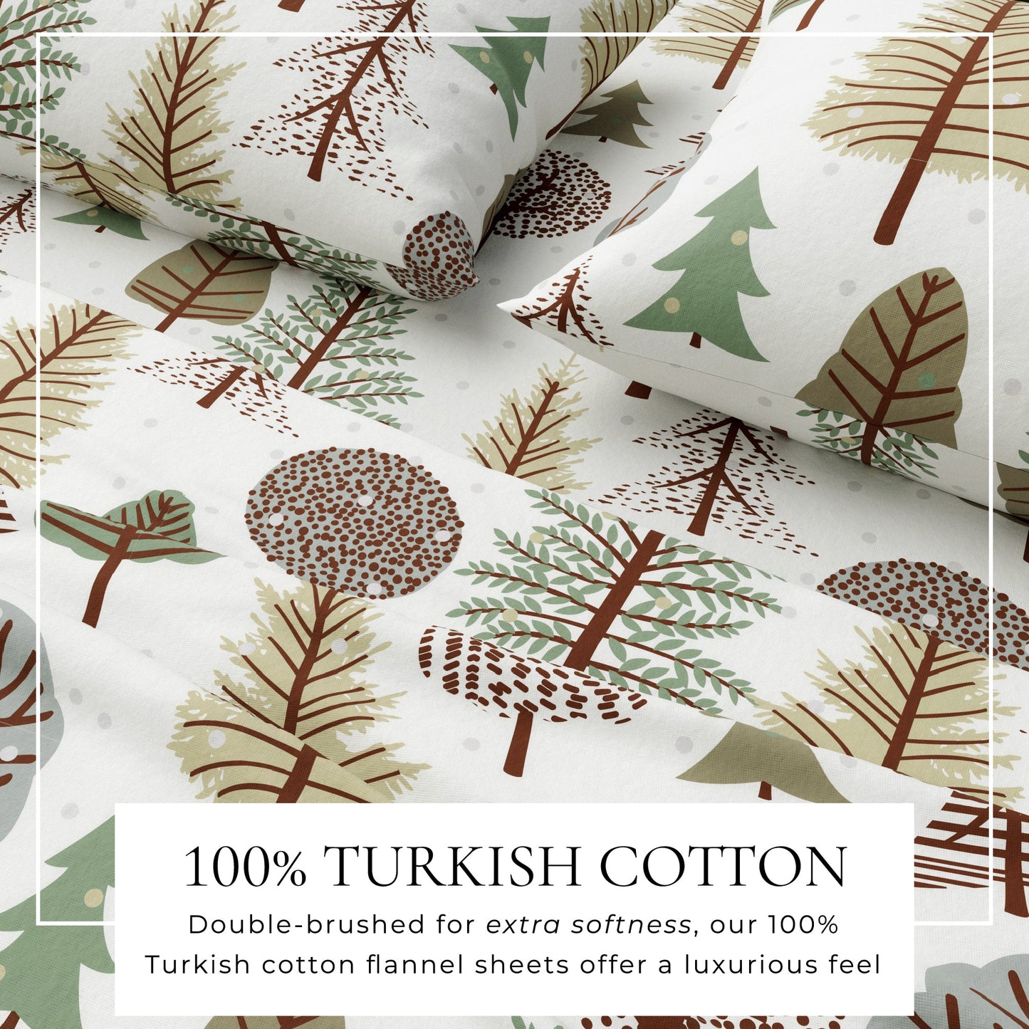 Classic Turkish Cotton Flannel Sheet and Pillow