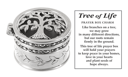 Dije de caja de oración del Árbol de la Vida