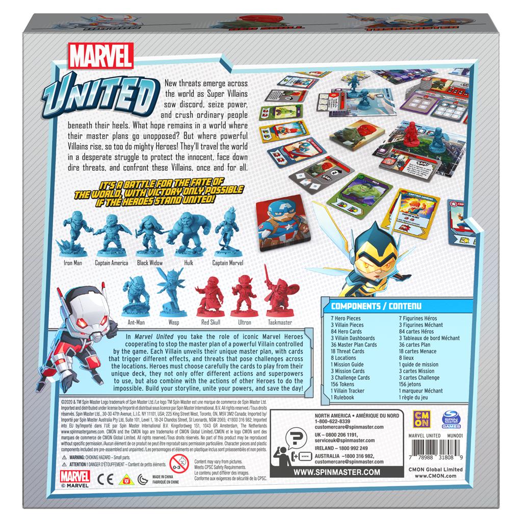 Jeu de cartes de stratégie coopérative Marvel United Super Hero