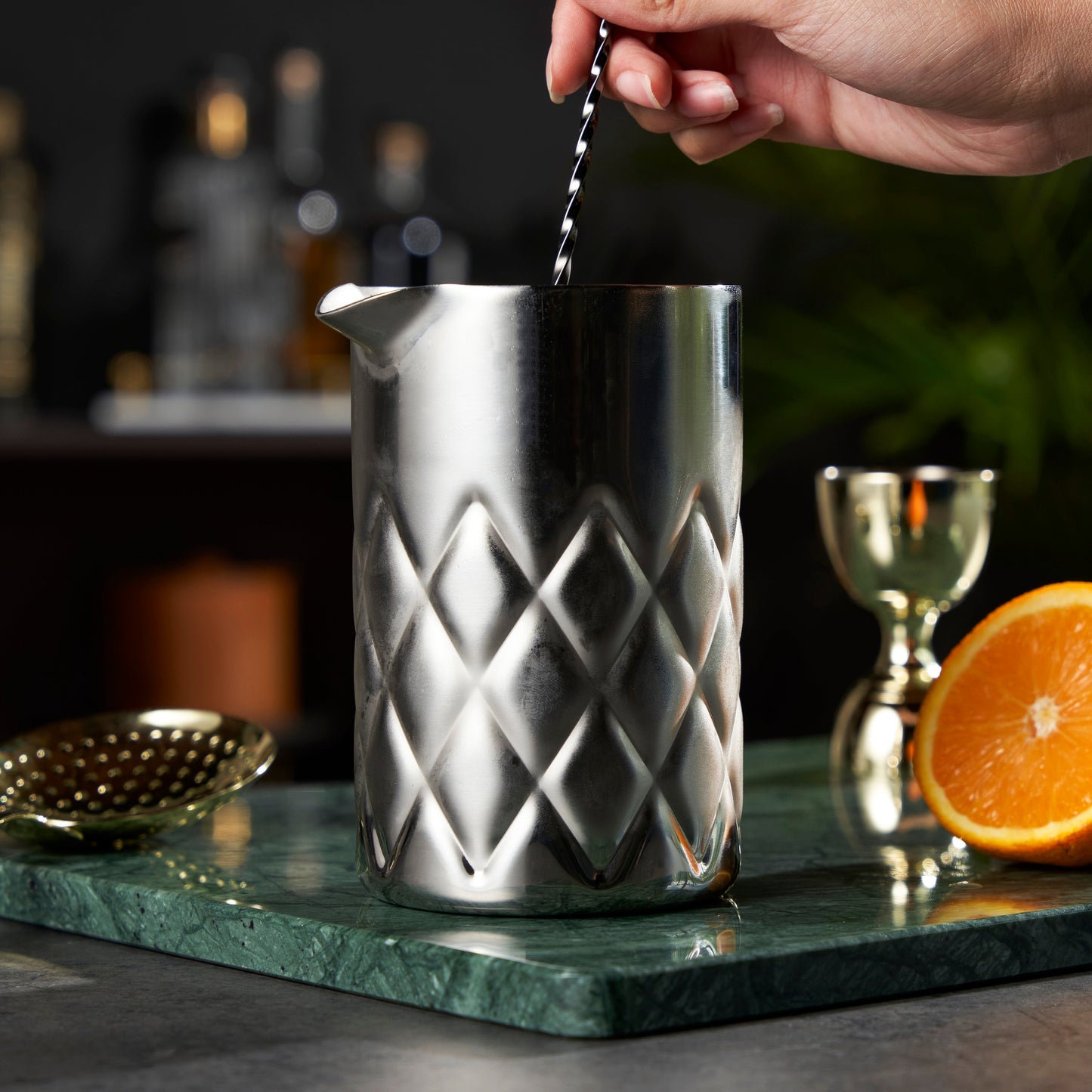 the Modern Stainless Steel Mixing Glass And Bars