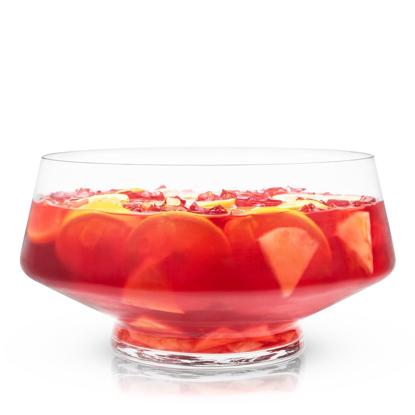 Heavy Base Raye Glass Punch Bowl and Centerpiece