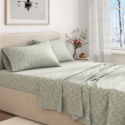 Turkish Cotton Flannel Sheet Set and Floral