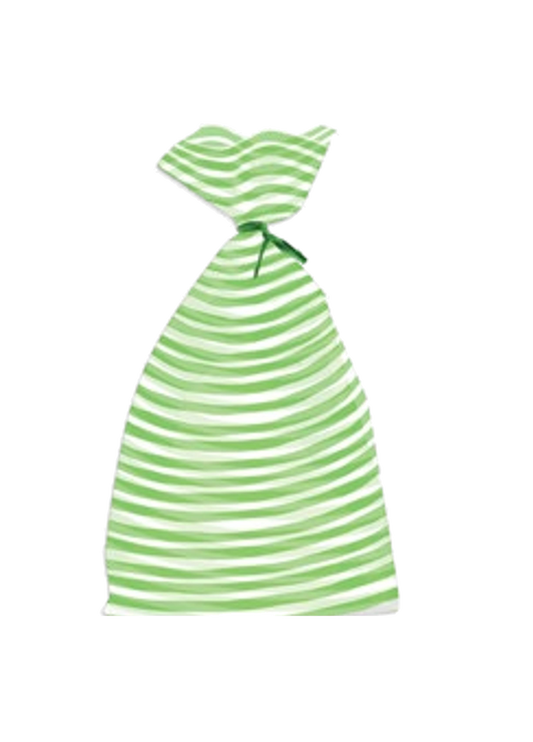 Cookie Cello Treat Bag 20 count - Green Stripe