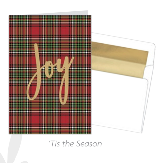 Jeu de 18 cartes de luxe - Plaid Joy