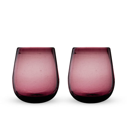 Set of Two Segunda Vida Stemless Wine Glasses