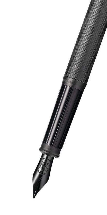 Cross Century II black PVD micro-knurl fountain pen with fine nib and knurled grip A.T. Cross on Tampa Home & Garden Store