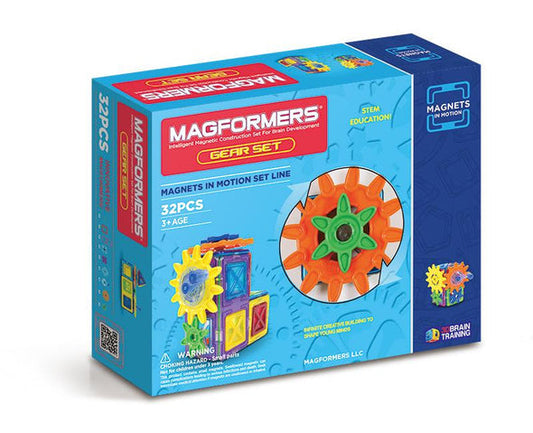 Ensemble d'engrenages Magformers Magnets In Motion de 32 pièces