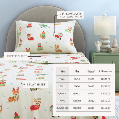Soft and Plush Turkish Cotton Christmas Sheets