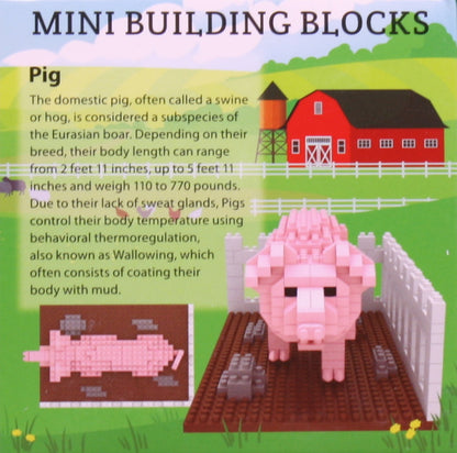 Mini blocs de construction - Série Ferme - Cochon