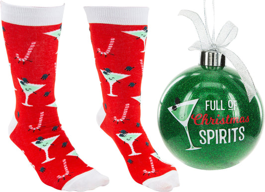 Ornement de 10 cm avec chaussettes de Noël - Plein d'esprit de Noël