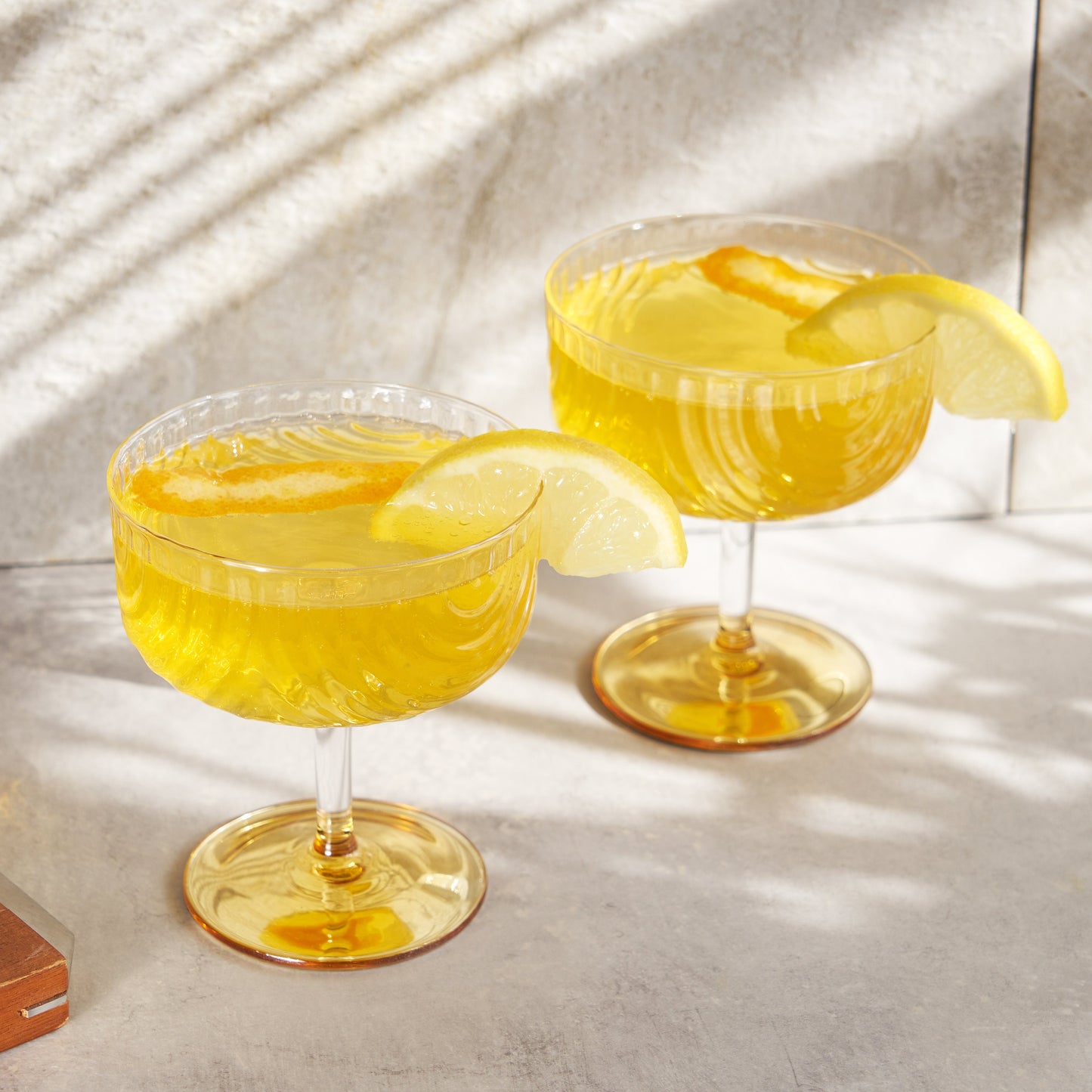 Gatsby Style And Gold Plated Cocktail Glass Set