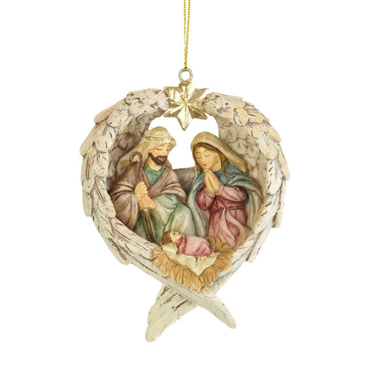 Holy Family in Wings Ornament - Tampa Home & Garden Store
