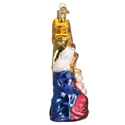 Adorno de cristal de la Sagrada Familia con estrella