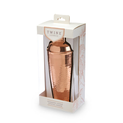 Hammered Copper Shaker and Built In Strainer