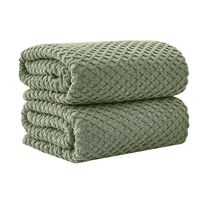 Cotton Diamond Waffle Weave Bath Towel Set