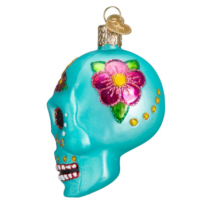 Adorno de vidrio del Día de Muertos