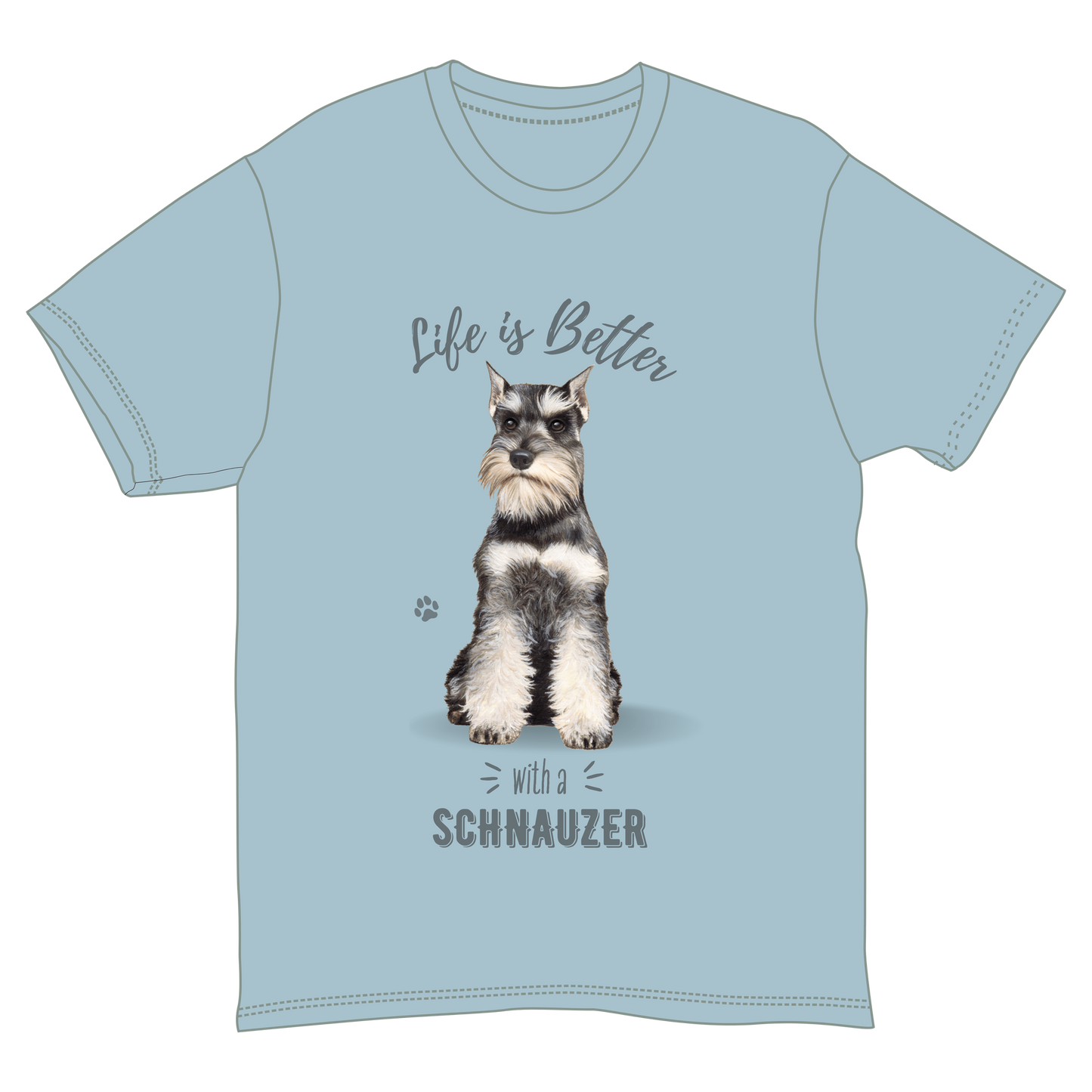 La vie est plus belle avec un t-shirt Schnauzer !