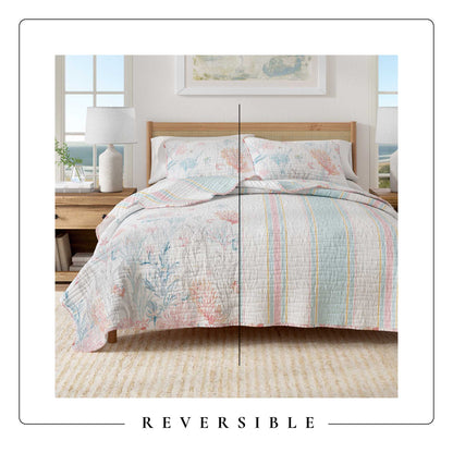 Coastal Coral Reef Microfiber Soft Quilt Set