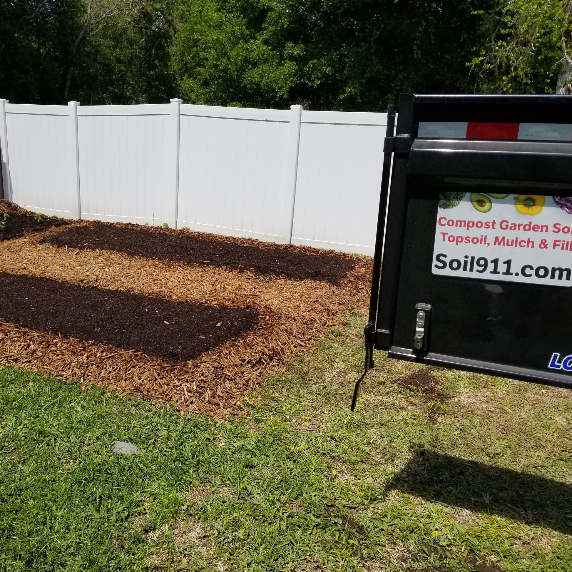 Gardens made with a mulch and Soil delivery near me Tampa Region